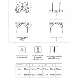 Livco Corsetti Fashion - Soledad Lc 20217 Soutien-Gorge + Culotte + Jarretière L/Xl